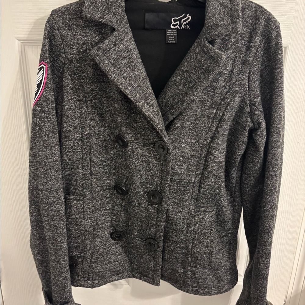Fox Women's Charcoal Peacoat-Small